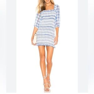 Capulet Siobhan Dress Gingham Capulet Blue and White
